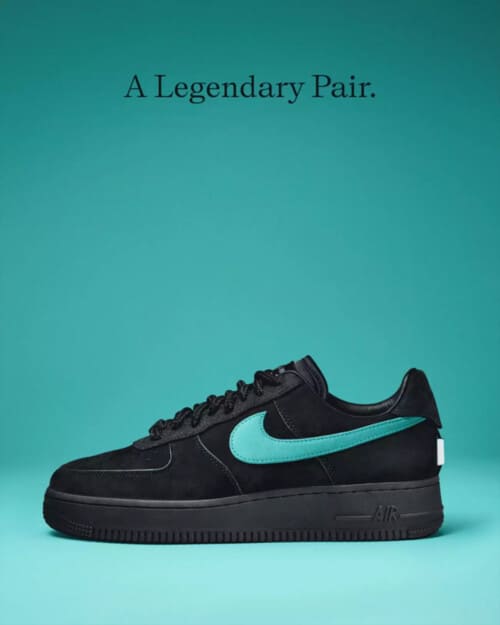 Tiffany & Co. x Nike Air Force 1 Low '1837' sneaker ad poster