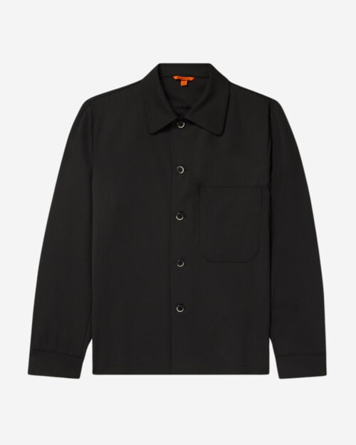 Barena Cedrone Garment-Dyed Stretch-Wool Twill Overshirt