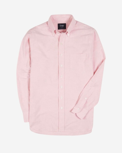 Drake's Pink Cotton Oxford Cloth Button-Down Shirt