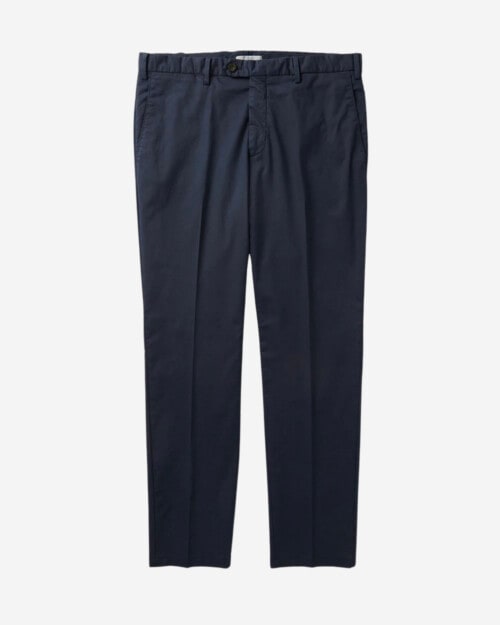 Striped Machine Washable Dress Pants - Navy | The Man Refined