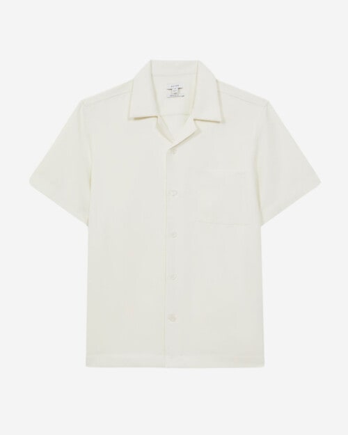 Reiss Tokyo Cuban Collar Button-Through Shirt