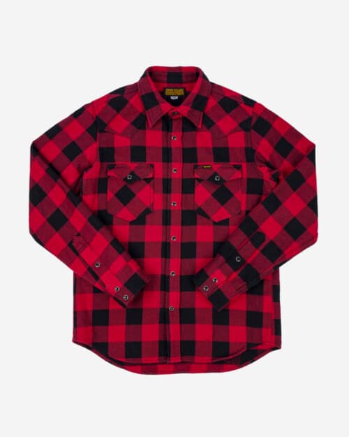 Iron Heart Ultra Heavy Flannel Buffalo Check Western Shirt