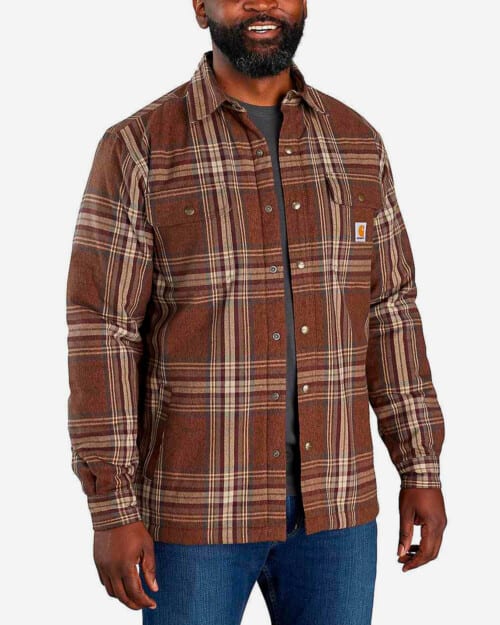 Carhartt Relaxed Fit Heavyweight Flannel Sherpa-Lined Shirt Jac