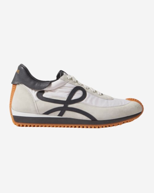 Loewe Flow Runner Leather-Trimmed Suede and Shell Sneakers