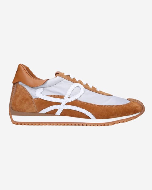 Loewe Flow Runner Monogram Leather and Shell Trainers