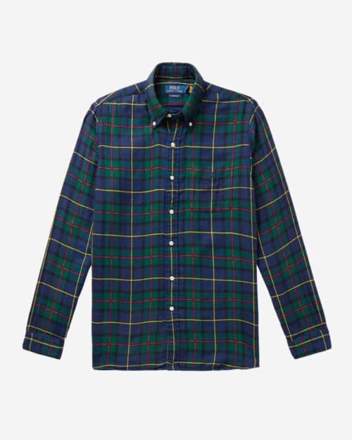 Polo Ralph Lauren Button-Down Collar Checked Cotton-Flannel Shirt