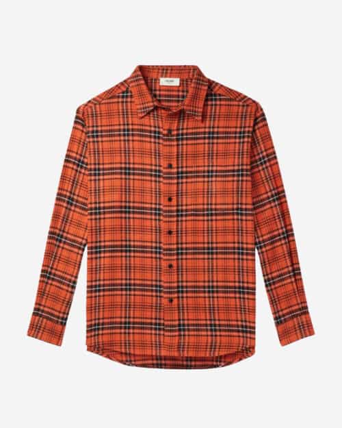 Celine Homme Checked Cotton-Flannel Shirt