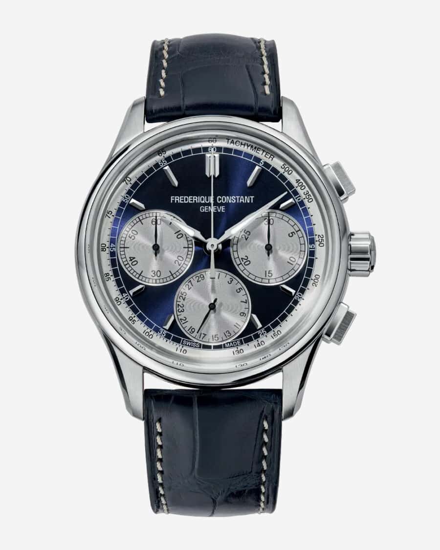 Frederique Constant Classic Flyback Chronograph blue dial watch