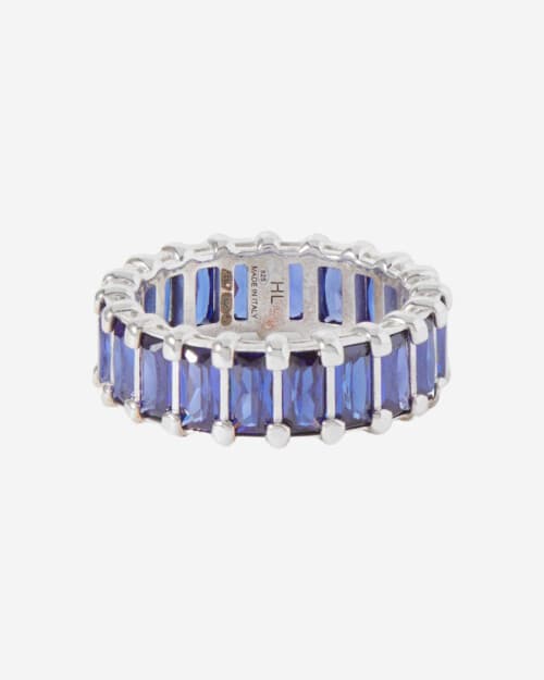 Hatton Labs Baguette Eternity Silver Cubic Zirconia Ring