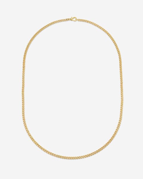 SHAY Solid Gold Baby Flat Link Curb Chain