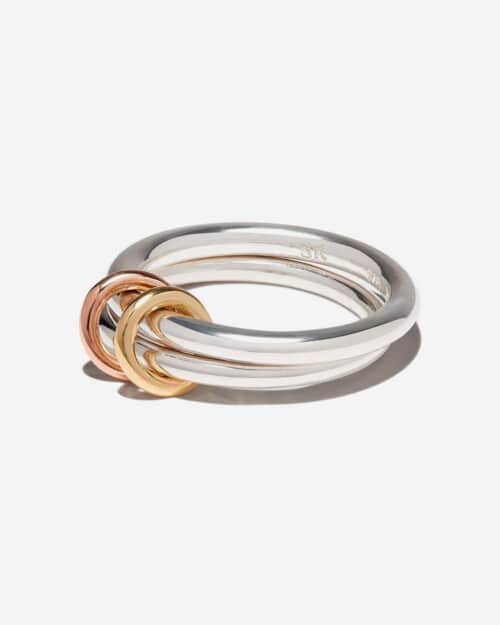 Spinelli Kilcollin Silver, 18kt Yellow and Rose Gold Calliope Ring