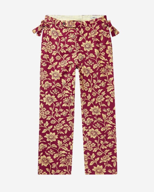 BODE Straight-Leg Floral-Print Cotton-Corduroy Trousers