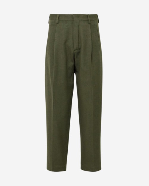 Incotex Slim-Fit Tapered Pleated Virgin Wool and Cotton-Blend Trousers