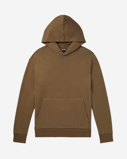 Zegna Cotton and Cashmere-Blend Hoodie