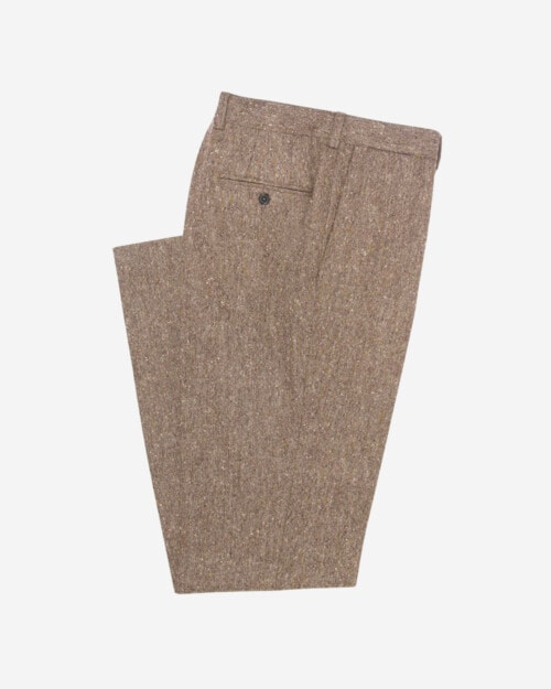 J Press Brown Donegal Wool Trousers