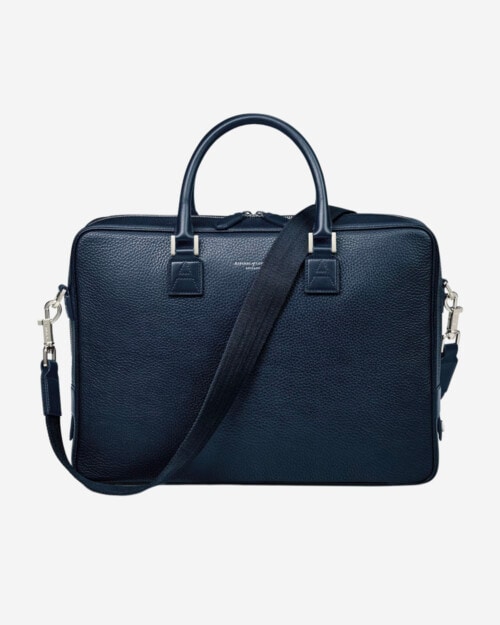 Aspinal of London Mount Street Leather Laptop Briefcase Bag