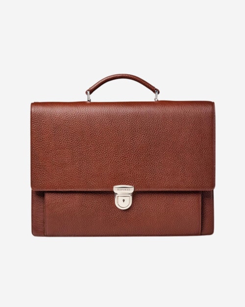 Aspinal of London City Leather Briefcase