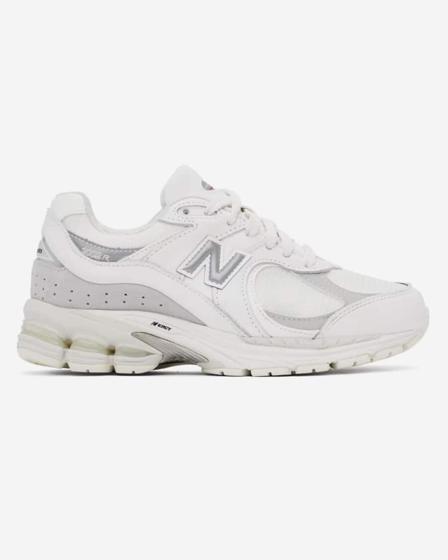 New Balance White & Gray 2002RX Sneakers 