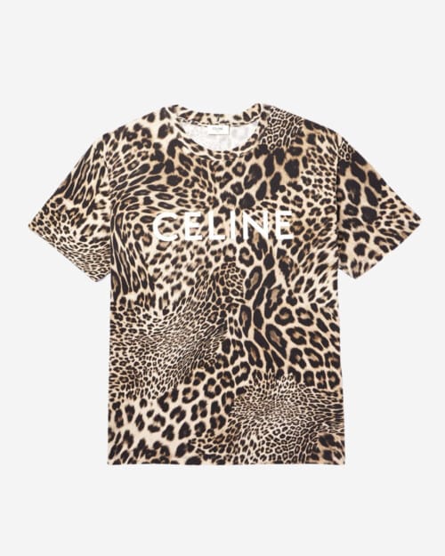 CELINE HOMME Leopard-Print Cotton-Jersey T-Shirt